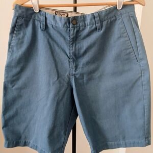 Volcom Light Blue Men's Flat Front Shorts